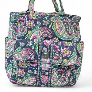 Floral Quilted Tote Bag